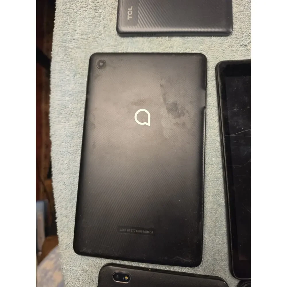Lot of 7 Broken Tablets For Parts Repair TCL SKY Alcatel Screen Damage AS-IS